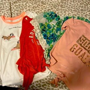 3 short sleeve and 1 tank top